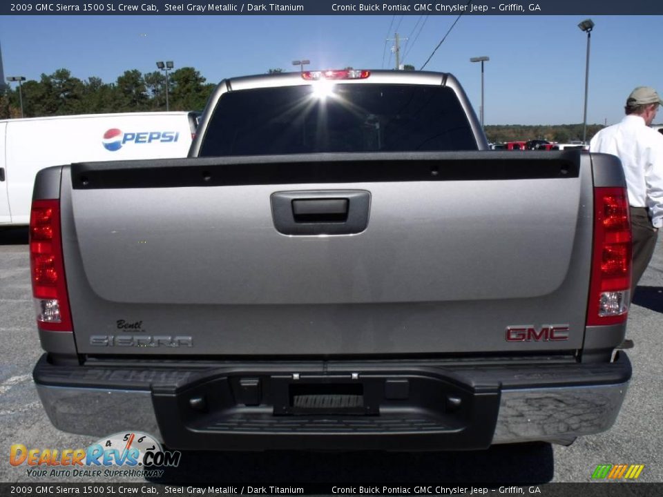 2009 GMC Sierra 1500 SL Crew Cab Steel Gray Metallic / Dark Titanium Photo #7