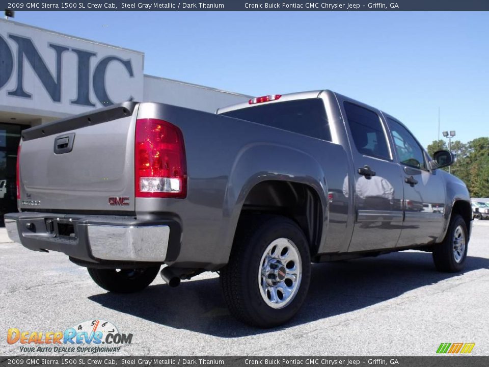 2009 GMC Sierra 1500 SL Crew Cab Steel Gray Metallic / Dark Titanium Photo #8