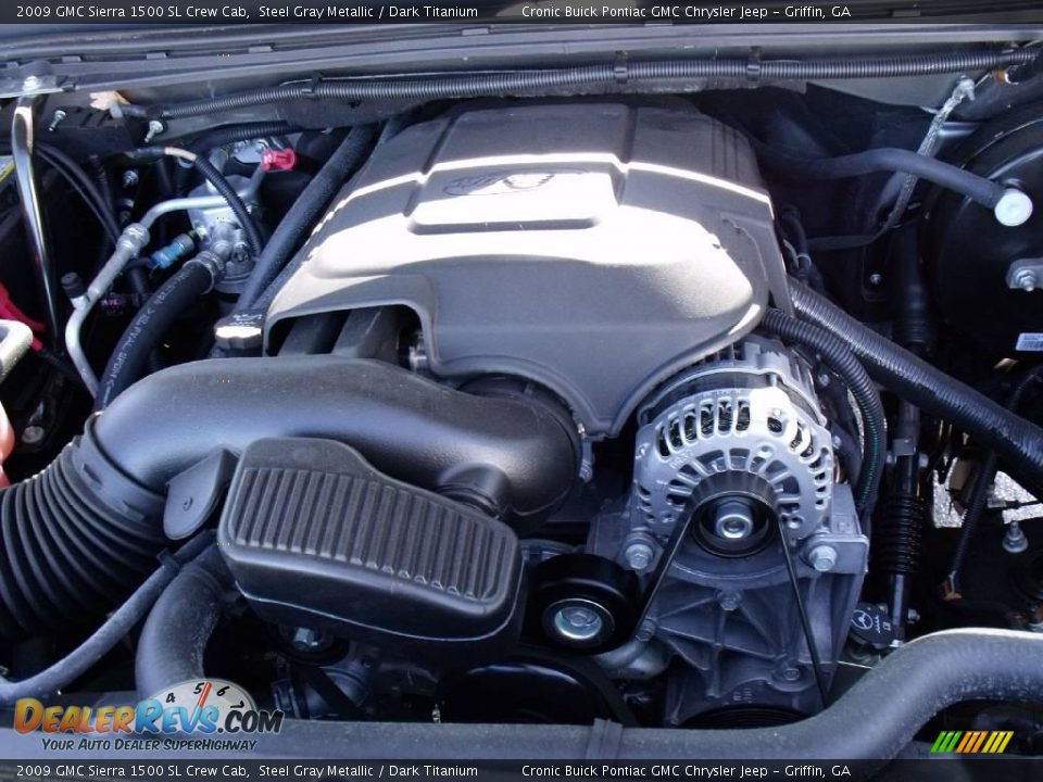 2009 GMC Sierra 1500 SL Crew Cab Steel Gray Metallic / Dark Titanium Photo #10