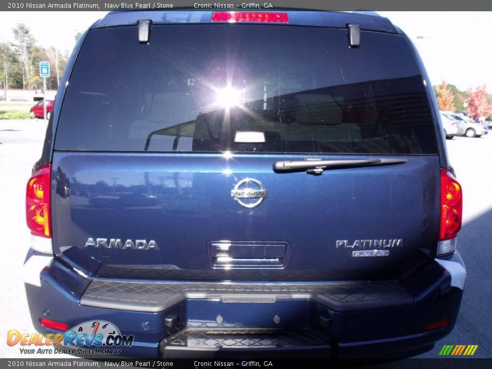 2010 Nissan Armada Platinum Navy Blue Pearl / Stone Photo #4