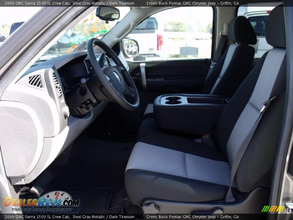 2009 GMC Sierra 1500 SL Crew Cab Steel Gray Metallic / Dark Titanium Photo #11