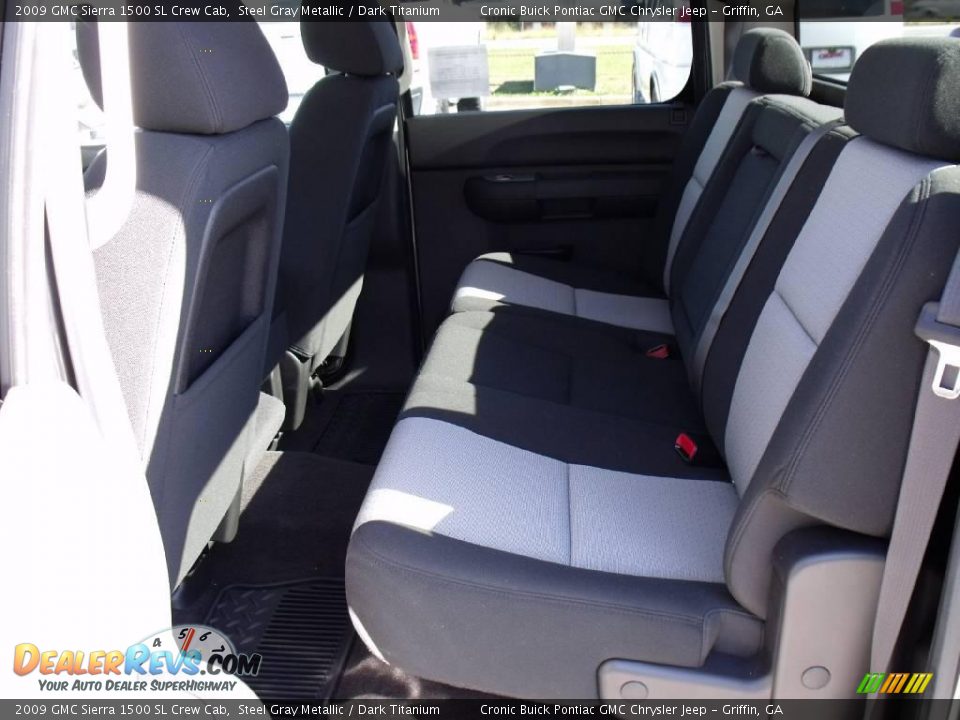 2009 GMC Sierra 1500 SL Crew Cab Steel Gray Metallic / Dark Titanium Photo #12