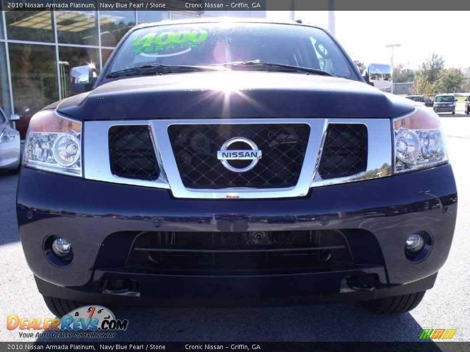 2010 Nissan Armada Platinum Navy Blue Pearl / Stone Photo #8
