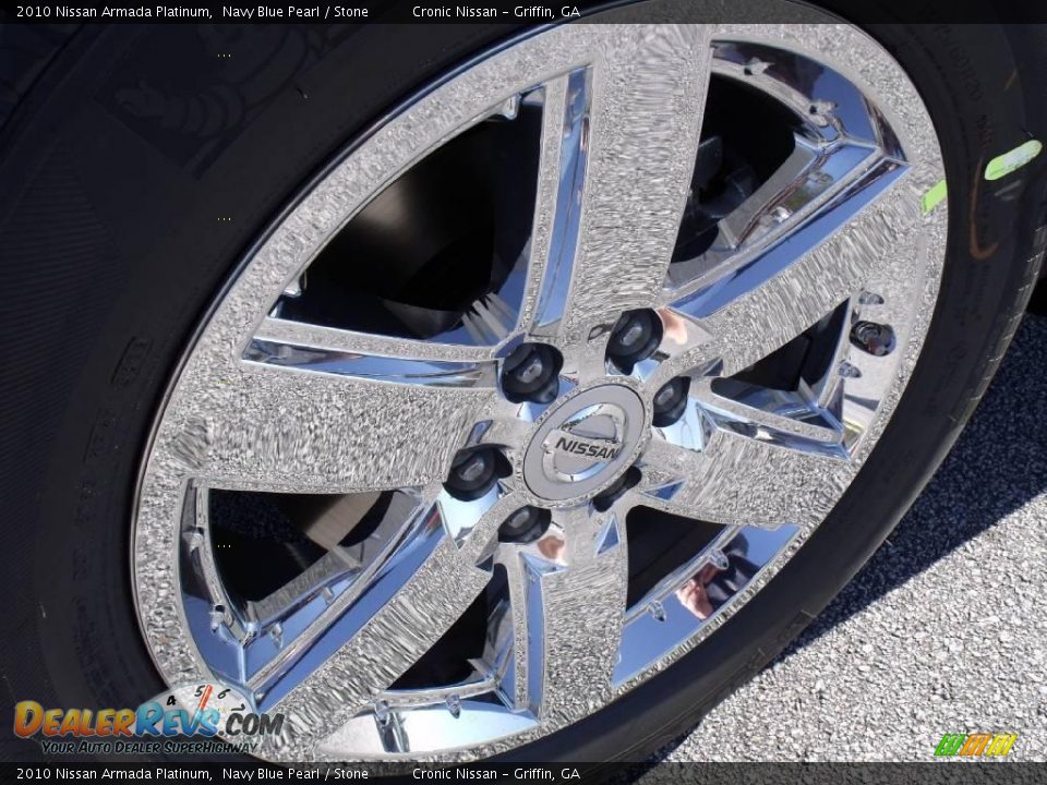 2010 Nissan Armada Platinum Navy Blue Pearl / Stone Photo #9