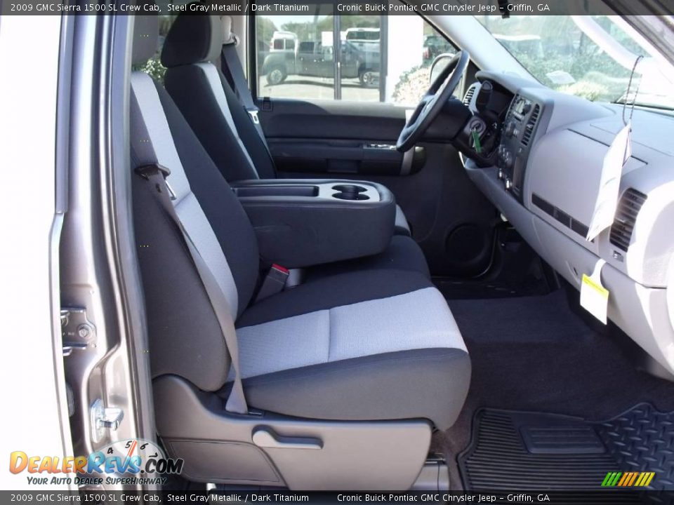 2009 GMC Sierra 1500 SL Crew Cab Steel Gray Metallic / Dark Titanium Photo #15