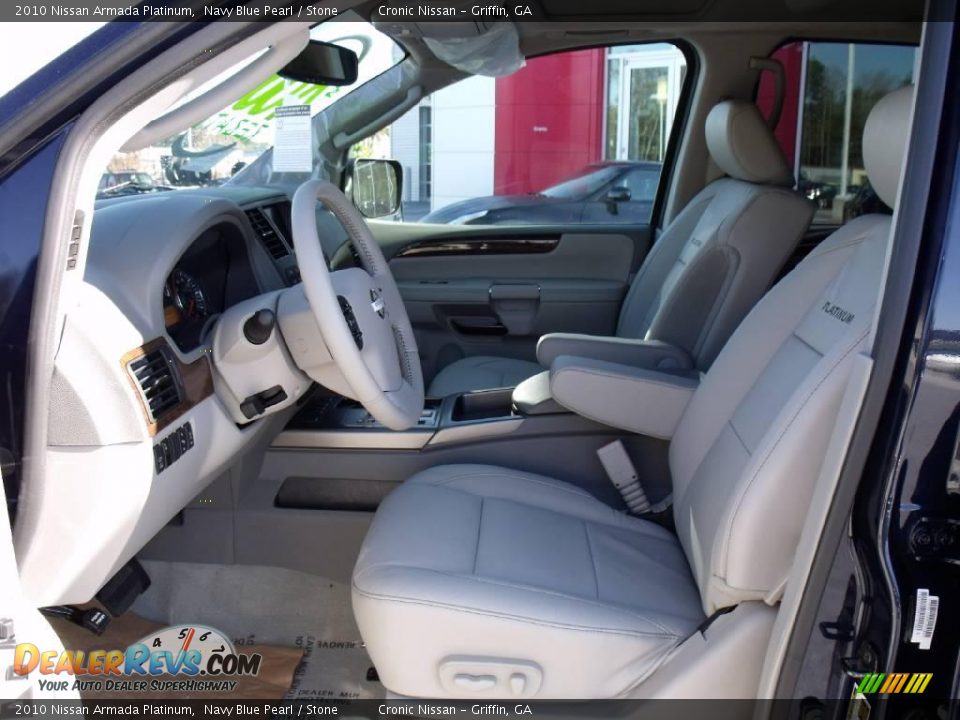 2010 Nissan Armada Platinum Navy Blue Pearl / Stone Photo #10