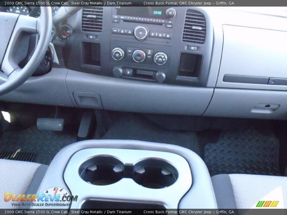 2009 GMC Sierra 1500 SL Crew Cab Steel Gray Metallic / Dark Titanium Photo #16