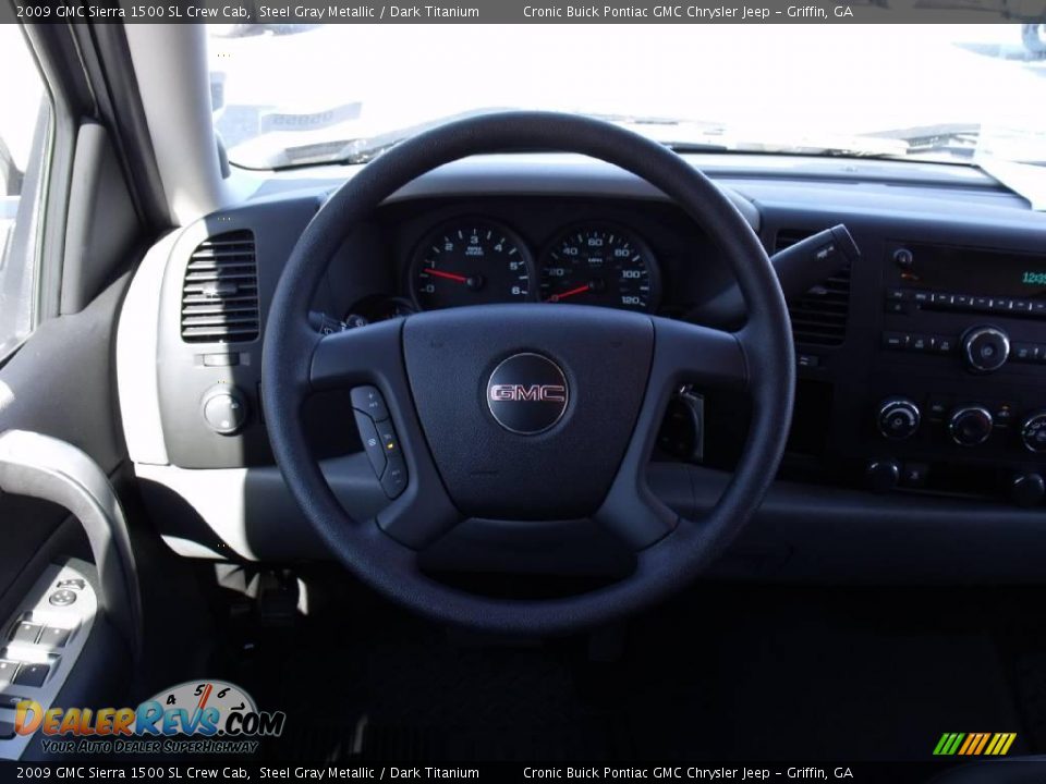 2009 GMC Sierra 1500 SL Crew Cab Steel Gray Metallic / Dark Titanium Photo #17
