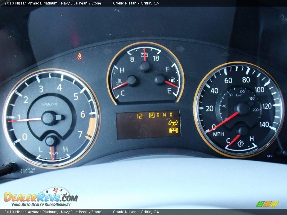 2010 Nissan Armada Platinum Navy Blue Pearl / Stone Photo #20