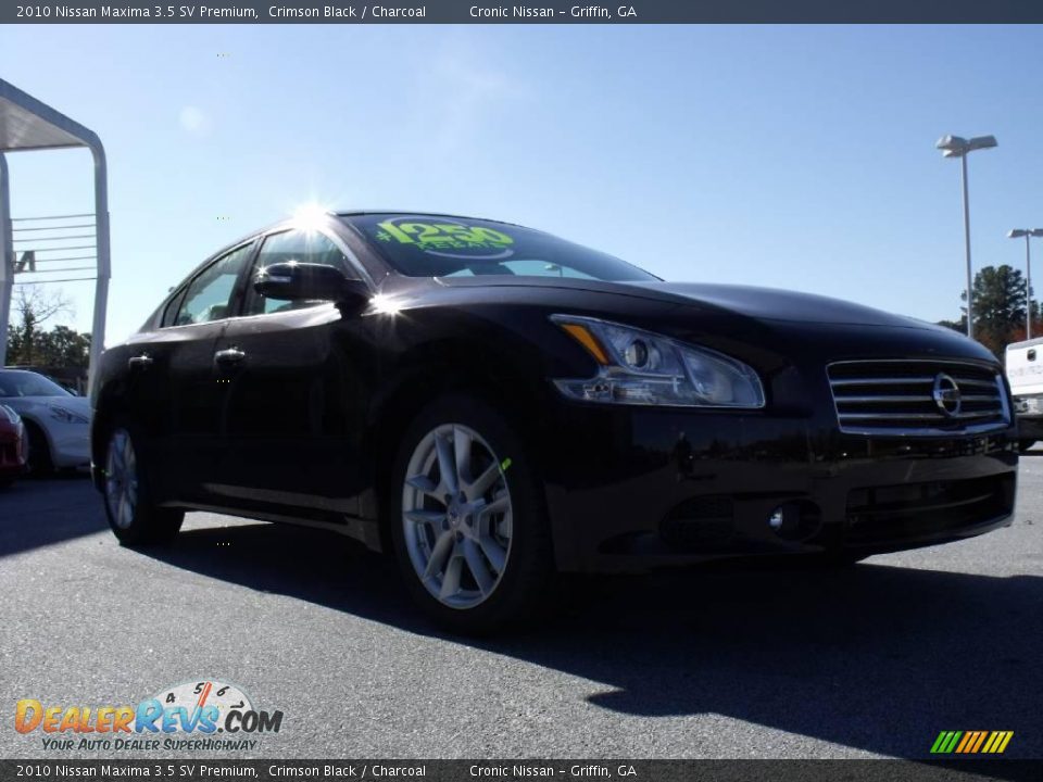 2010 Nissan Maxima 3.5 SV Premium Crimson Black / Charcoal Photo #7