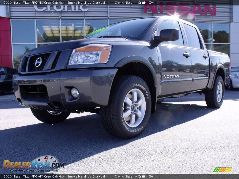 2010 Nissan Titan PRO-4X Crew Cab 4x4 Smoke Metallic / Charcoal Photo #1