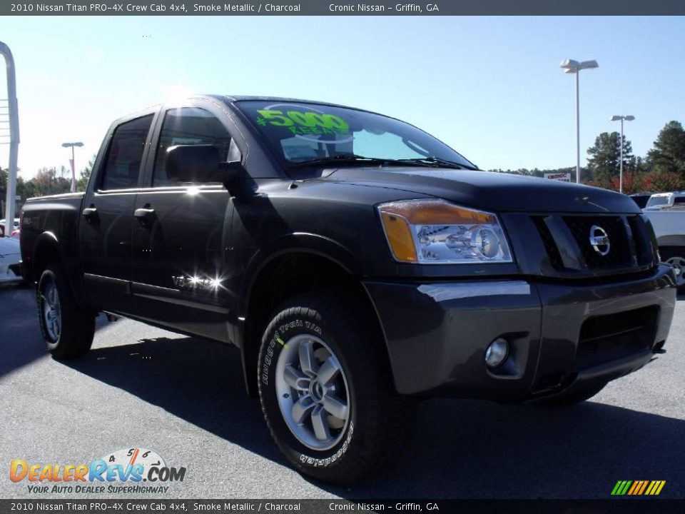 2010 Nissan Titan PRO-4X Crew Cab 4x4 Smoke Metallic / Charcoal Photo #7