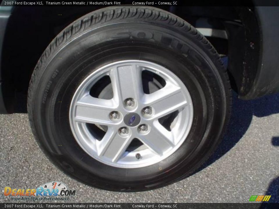 2007 Ford Escape XLS Titanium Green Metallic / Medium/Dark Flint Photo #9