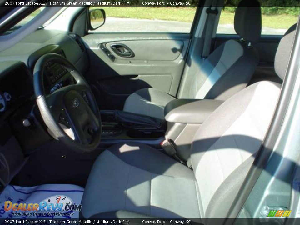 2007 Ford Escape XLS Titanium Green Metallic / Medium/Dark Flint Photo #19