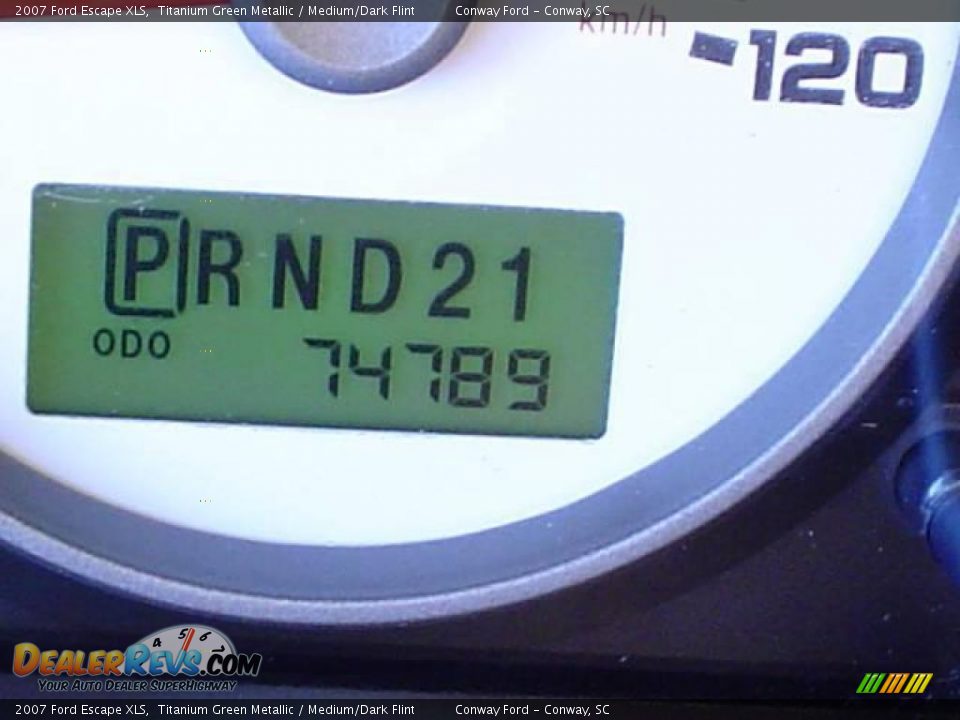 2007 Ford Escape XLS Titanium Green Metallic / Medium/Dark Flint Photo #25