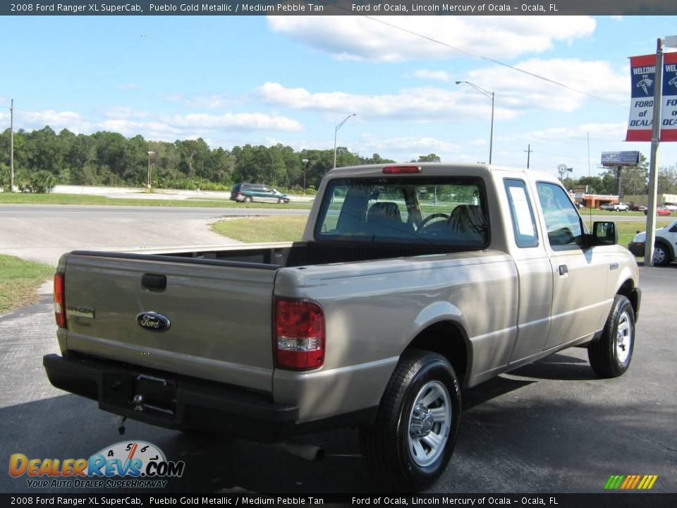 2008 Ford Ranger XL SuperCab Pueblo Gold Metallic / Medium Pebble Tan Photo #3