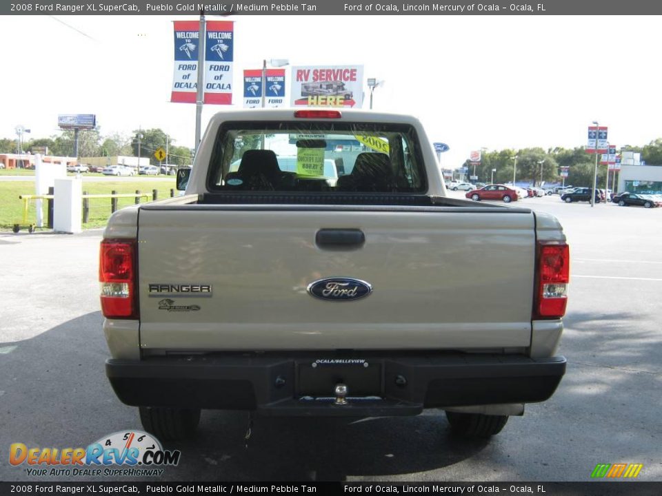 2008 Ford Ranger XL SuperCab Pueblo Gold Metallic / Medium Pebble Tan Photo #4