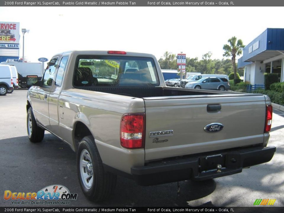 2008 Ford Ranger XL SuperCab Pueblo Gold Metallic / Medium Pebble Tan Photo #5