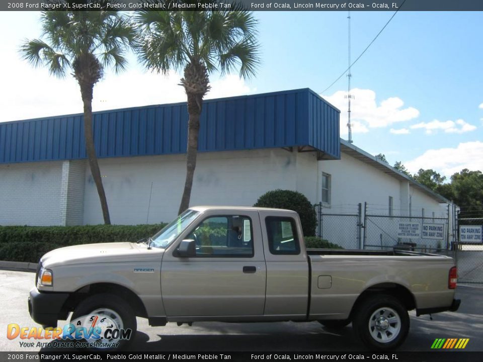 2008 Ford Ranger XL SuperCab Pueblo Gold Metallic / Medium Pebble Tan Photo #6