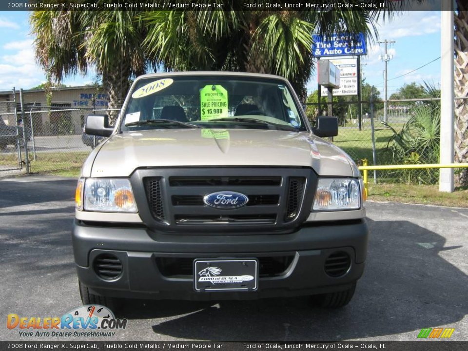 2008 Ford Ranger XL SuperCab Pueblo Gold Metallic / Medium Pebble Tan Photo #8