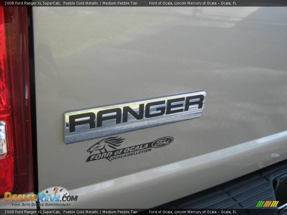 2008 Ford Ranger XL SuperCab Pueblo Gold Metallic / Medium Pebble Tan Photo #10