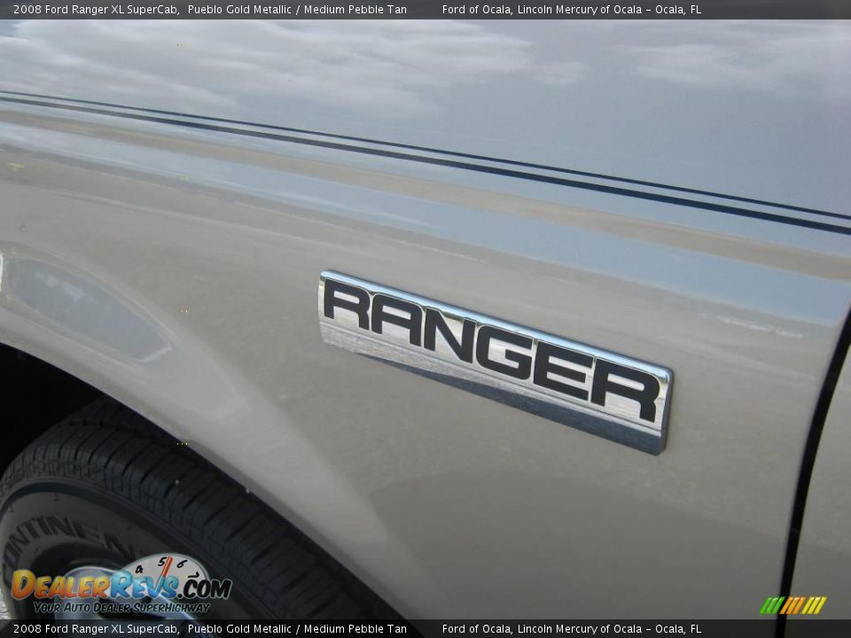 2008 Ford Ranger XL SuperCab Pueblo Gold Metallic / Medium Pebble Tan Photo #12