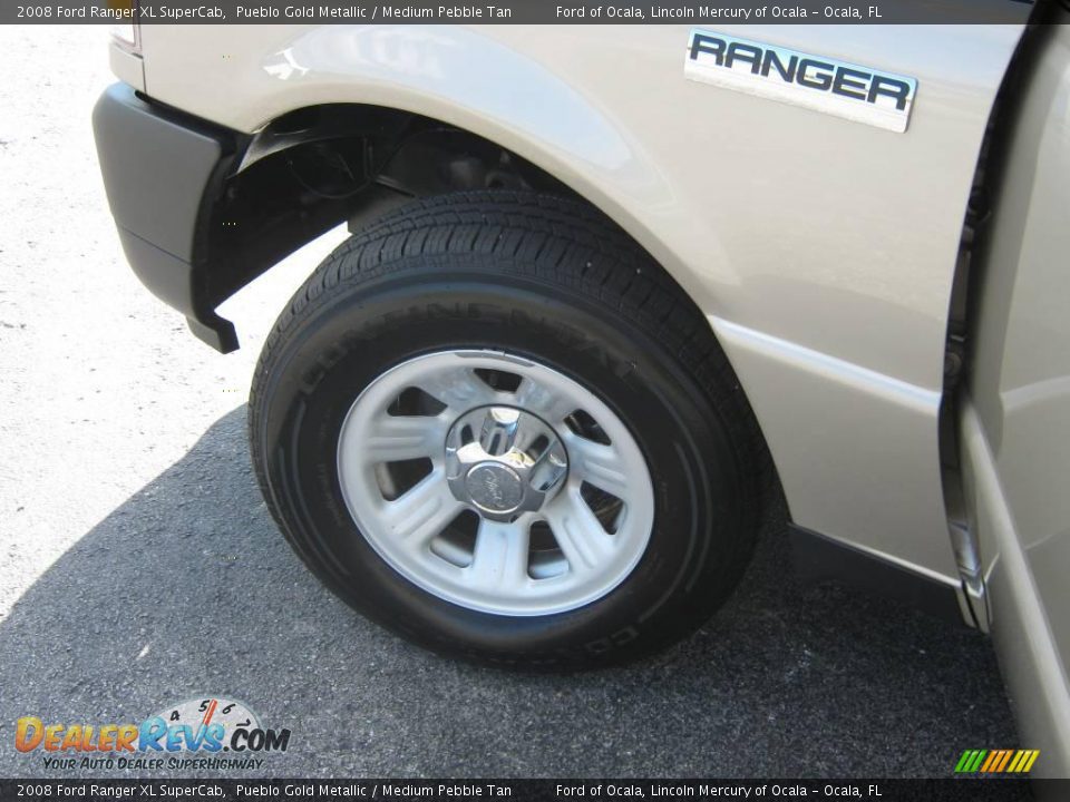 2008 Ford Ranger XL SuperCab Pueblo Gold Metallic / Medium Pebble Tan Photo #13