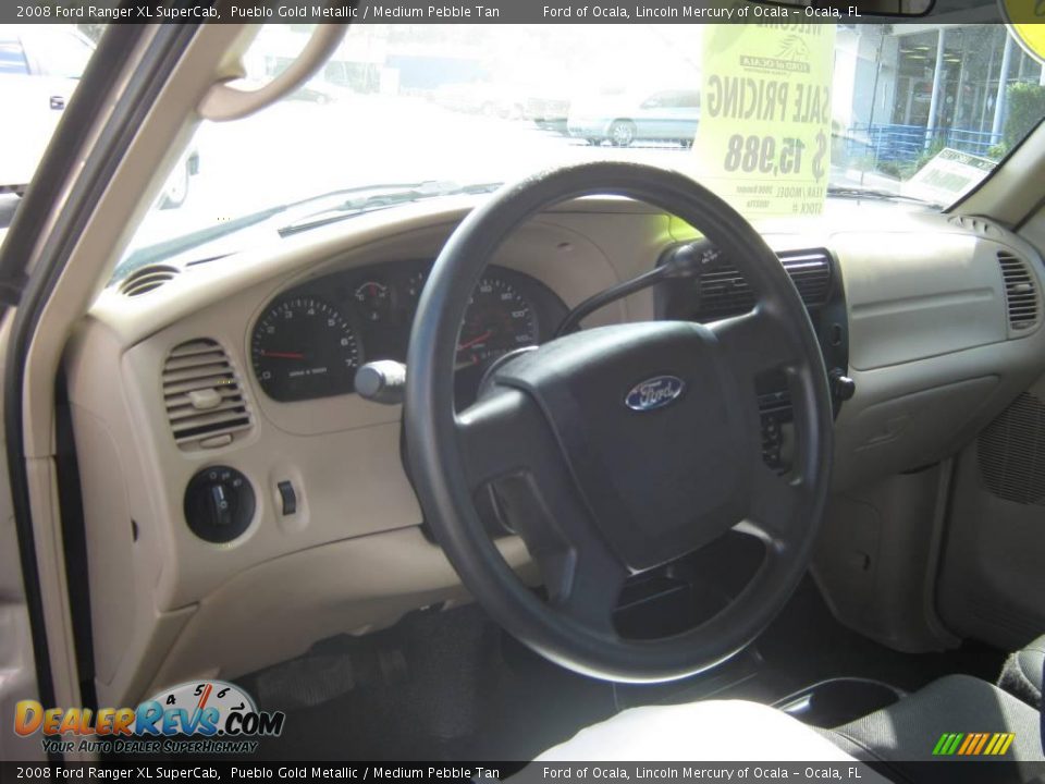 2008 Ford Ranger XL SuperCab Pueblo Gold Metallic / Medium Pebble Tan Photo #16