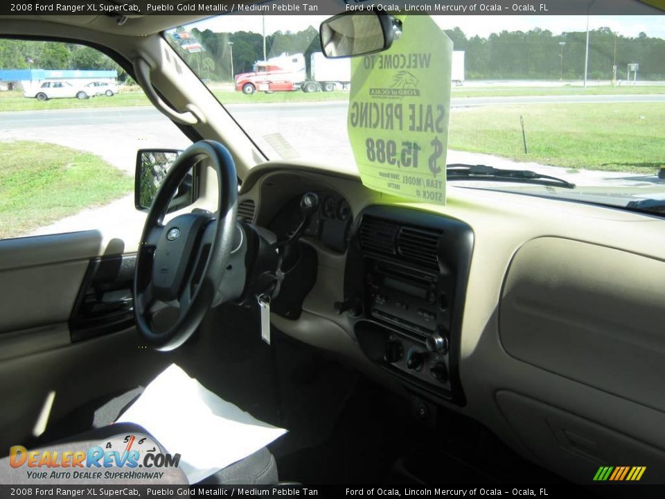 2008 Ford Ranger XL SuperCab Pueblo Gold Metallic / Medium Pebble Tan Photo #17