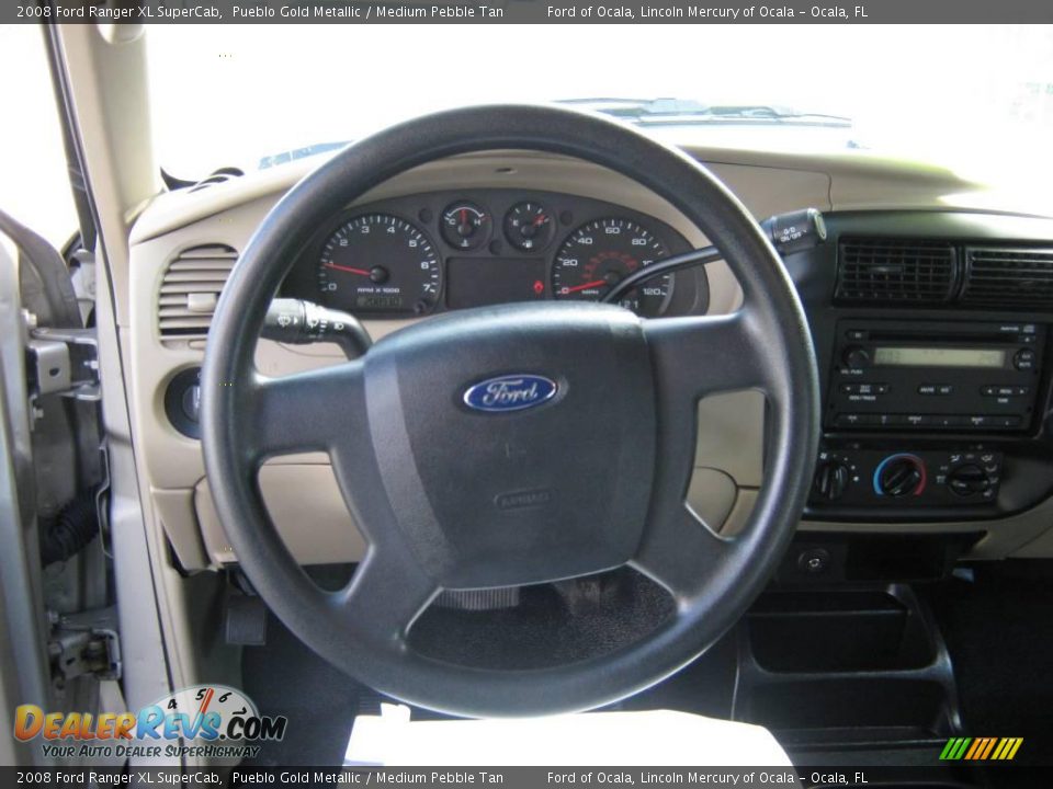 2008 Ford Ranger XL SuperCab Pueblo Gold Metallic / Medium Pebble Tan Photo #20