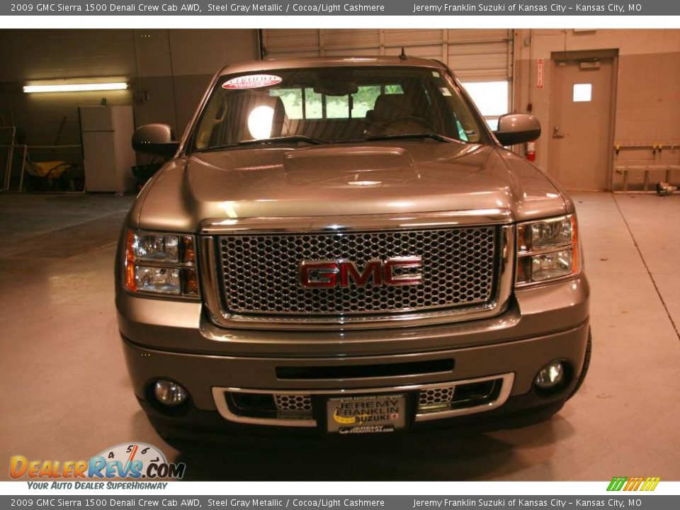2009 GMC Sierra 1500 Denali Crew Cab AWD Steel Gray Metallic / Cocoa/Light Cashmere Photo #2