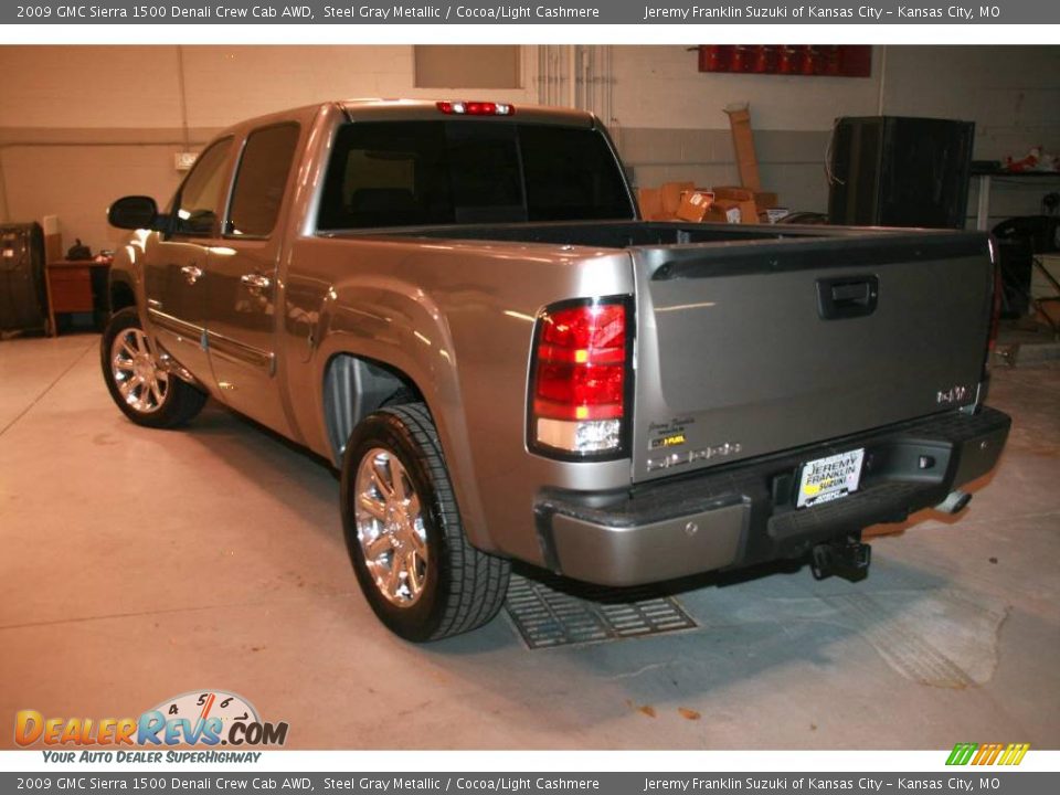 2009 GMC Sierra 1500 Denali Crew Cab AWD Steel Gray Metallic / Cocoa/Light Cashmere Photo #5