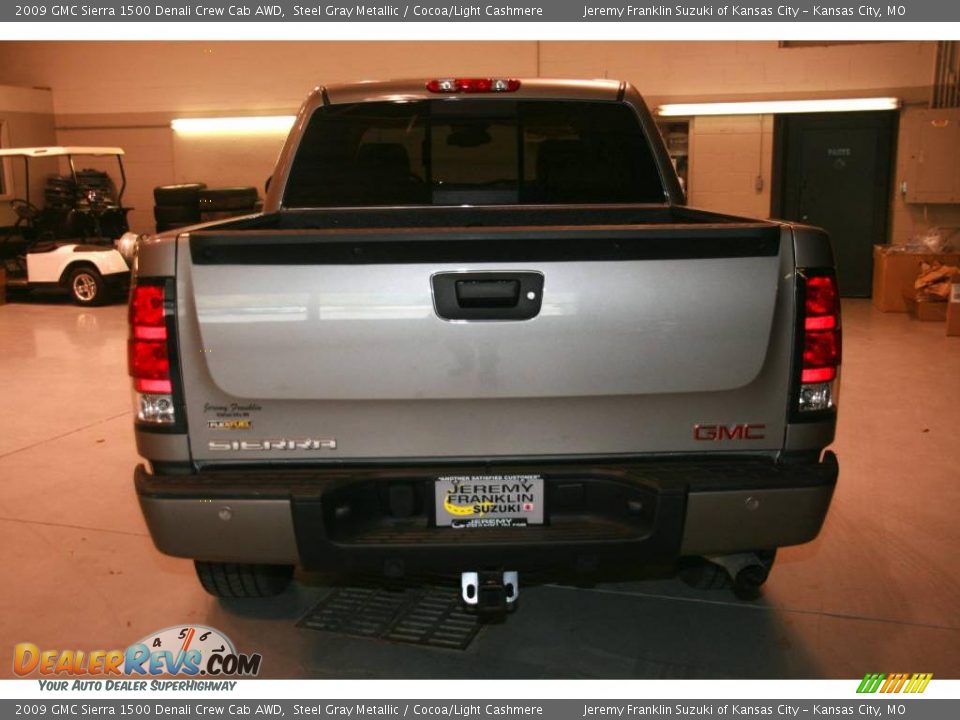 2009 GMC Sierra 1500 Denali Crew Cab AWD Steel Gray Metallic / Cocoa/Light Cashmere Photo #6
