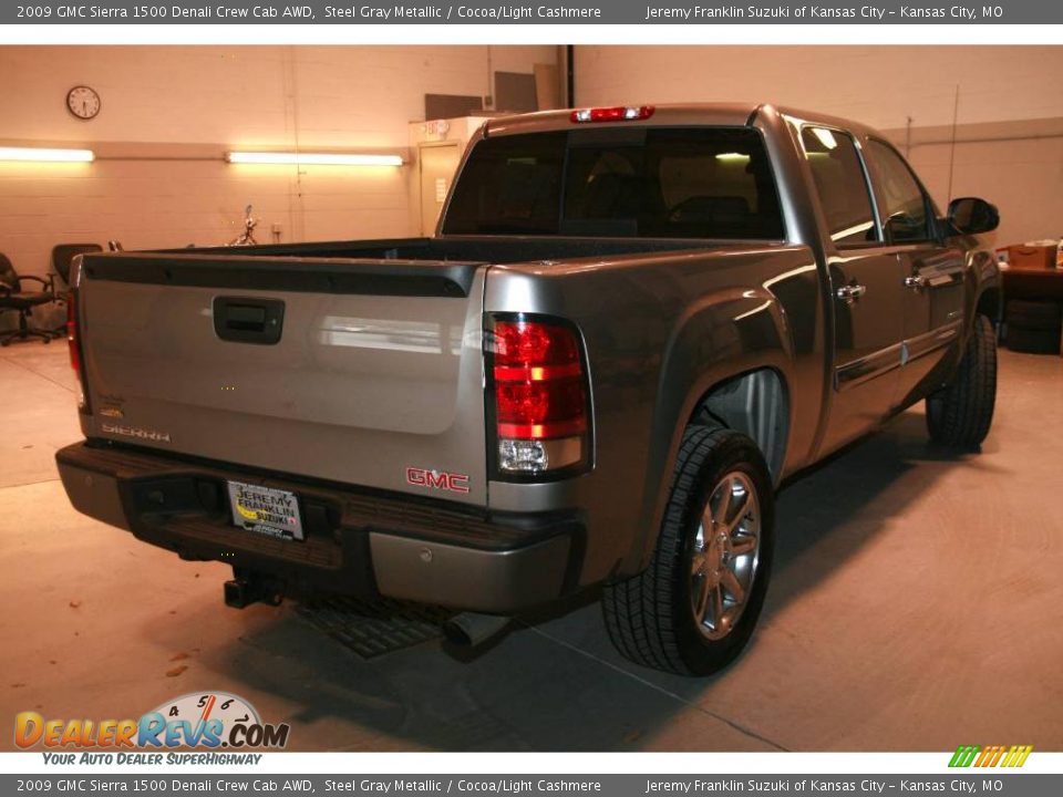 2009 GMC Sierra 1500 Denali Crew Cab AWD Steel Gray Metallic / Cocoa/Light Cashmere Photo #7