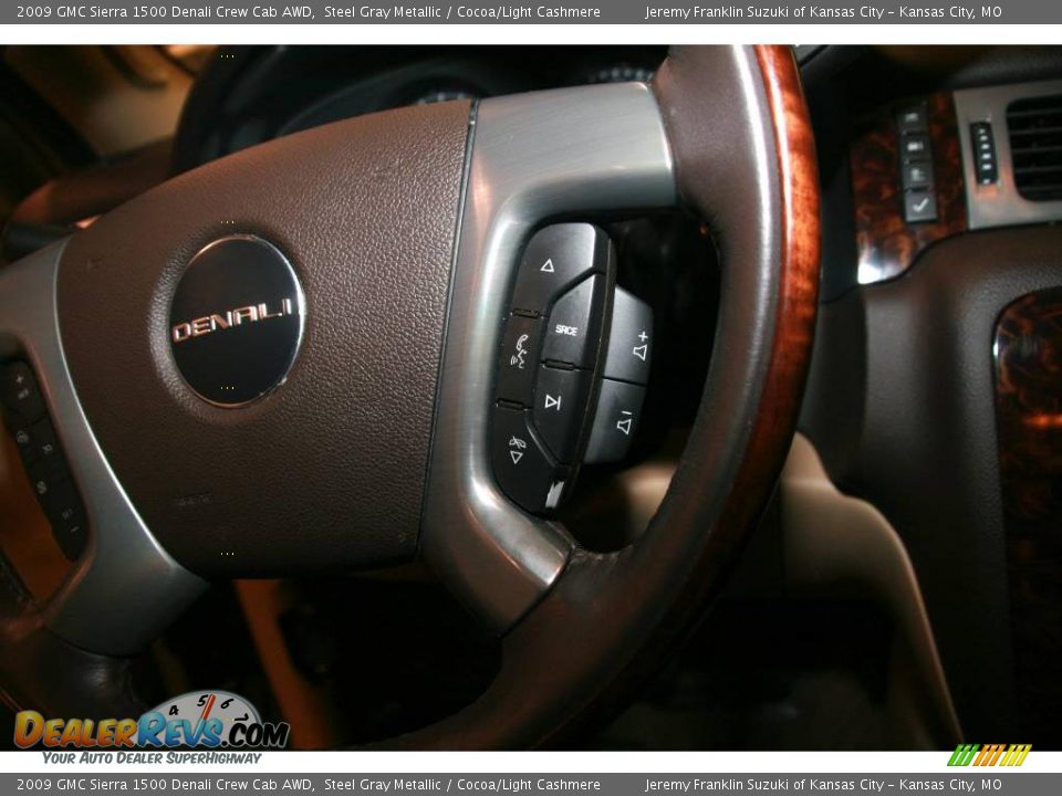 2009 GMC Sierra 1500 Denali Crew Cab AWD Steel Gray Metallic / Cocoa/Light Cashmere Photo #11