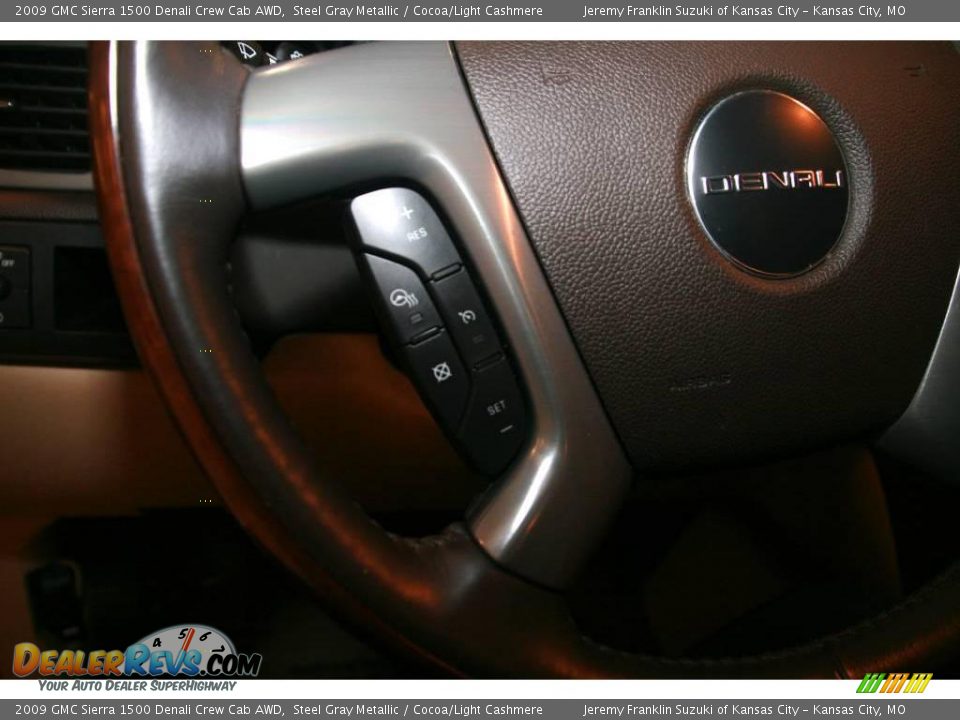 2009 GMC Sierra 1500 Denali Crew Cab AWD Steel Gray Metallic / Cocoa/Light Cashmere Photo #12
