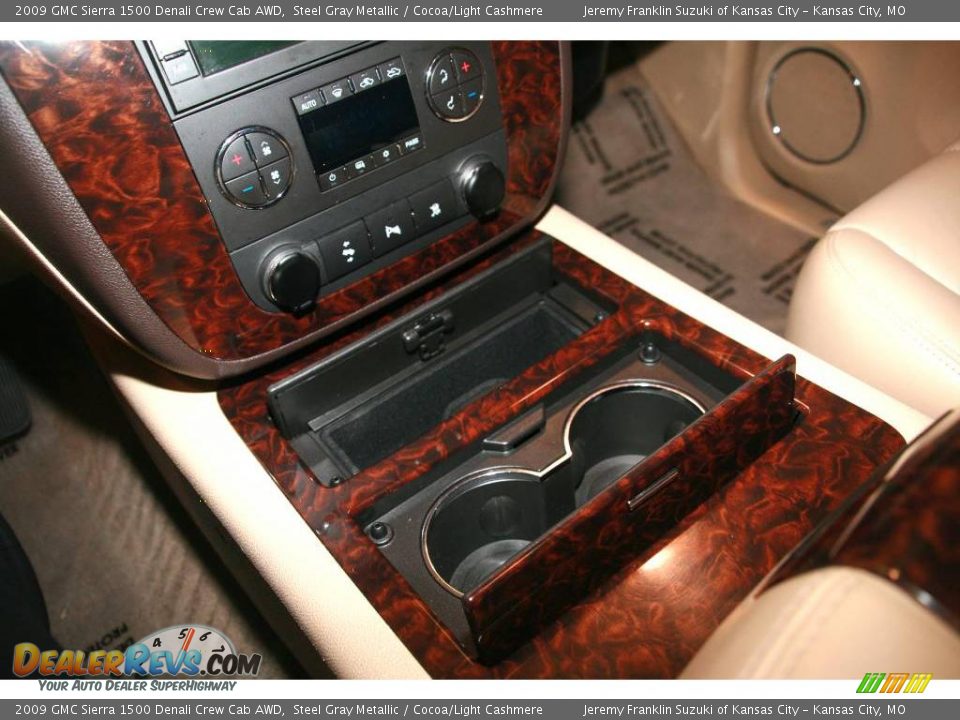 2009 GMC Sierra 1500 Denali Crew Cab AWD Steel Gray Metallic / Cocoa/Light Cashmere Photo #14