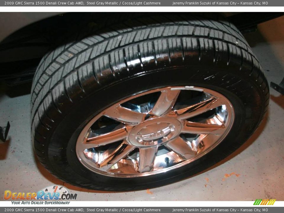 2009 GMC Sierra 1500 Denali Crew Cab AWD Steel Gray Metallic / Cocoa/Light Cashmere Photo #25