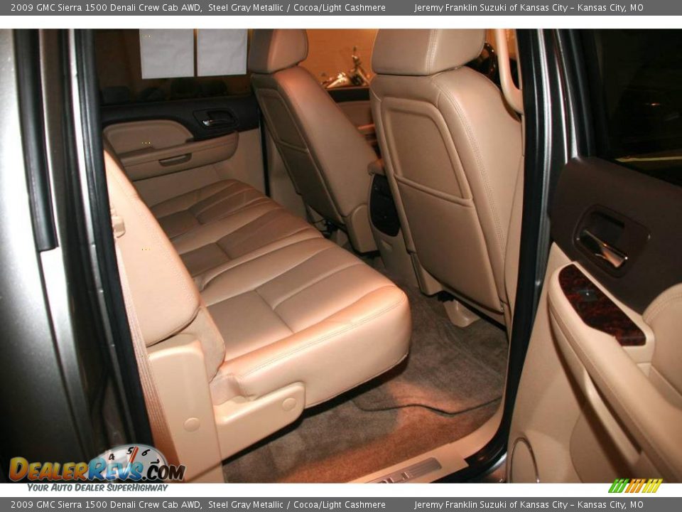 2009 GMC Sierra 1500 Denali Crew Cab AWD Steel Gray Metallic / Cocoa/Light Cashmere Photo #27