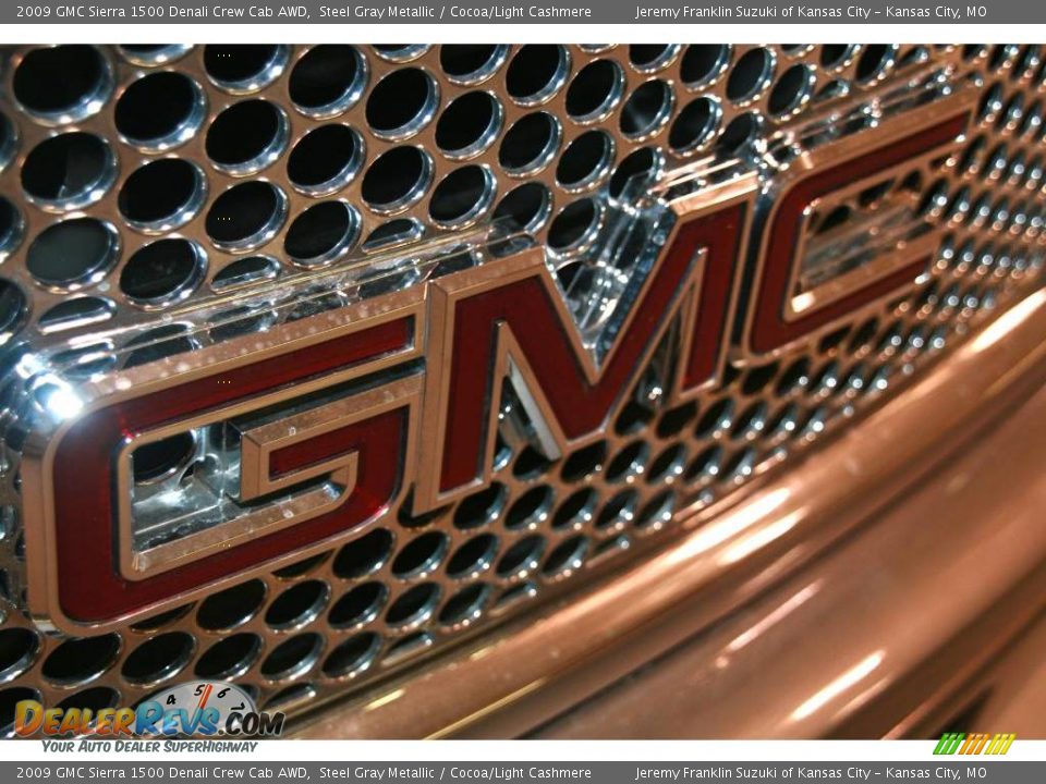 2009 GMC Sierra 1500 Denali Crew Cab AWD Steel Gray Metallic / Cocoa/Light Cashmere Photo #31