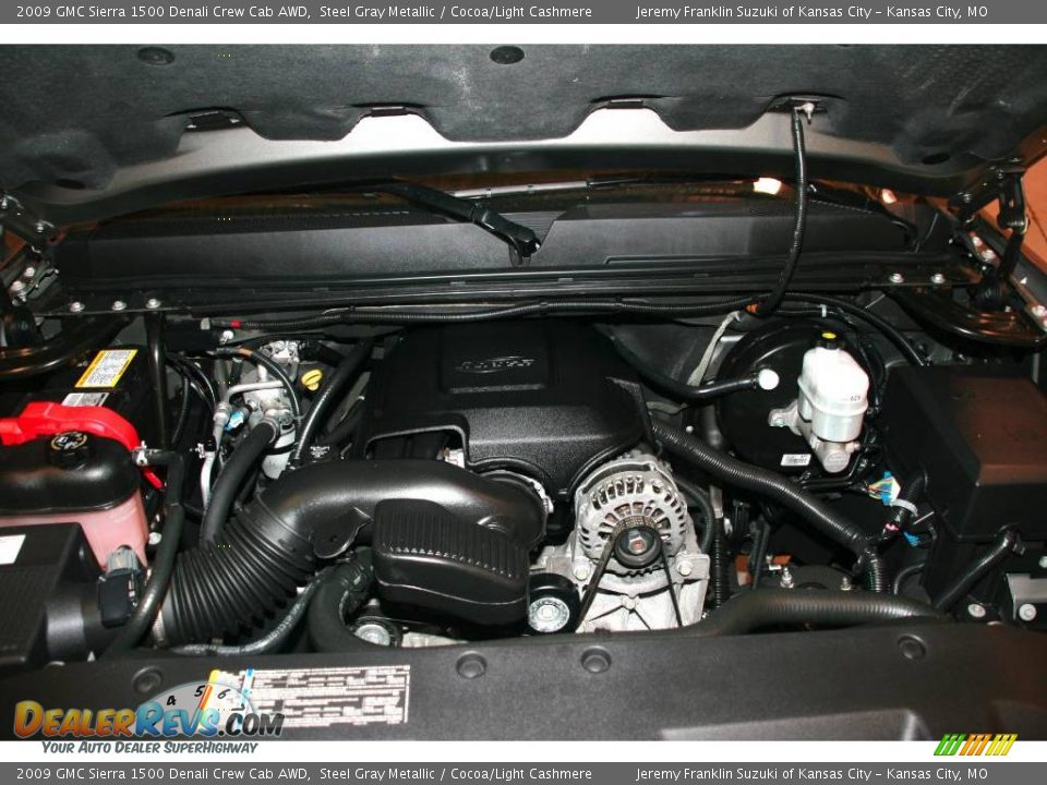 2009 GMC Sierra 1500 Denali Crew Cab AWD Steel Gray Metallic / Cocoa/Light Cashmere Photo #32