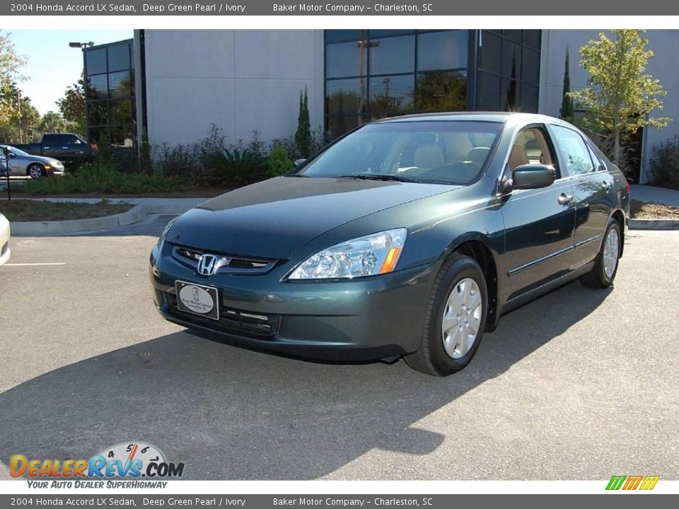 2004 Honda Accord LX Sedan Deep Green Pearl / Ivory Photo #12