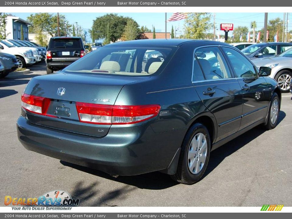 2004 Honda Accord LX Sedan Deep Green Pearl / Ivory Photo #15