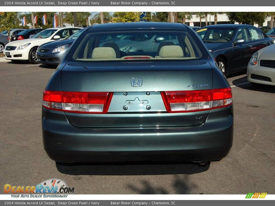 2004 Honda Accord LX Sedan Deep Green Pearl / Ivory Photo #16