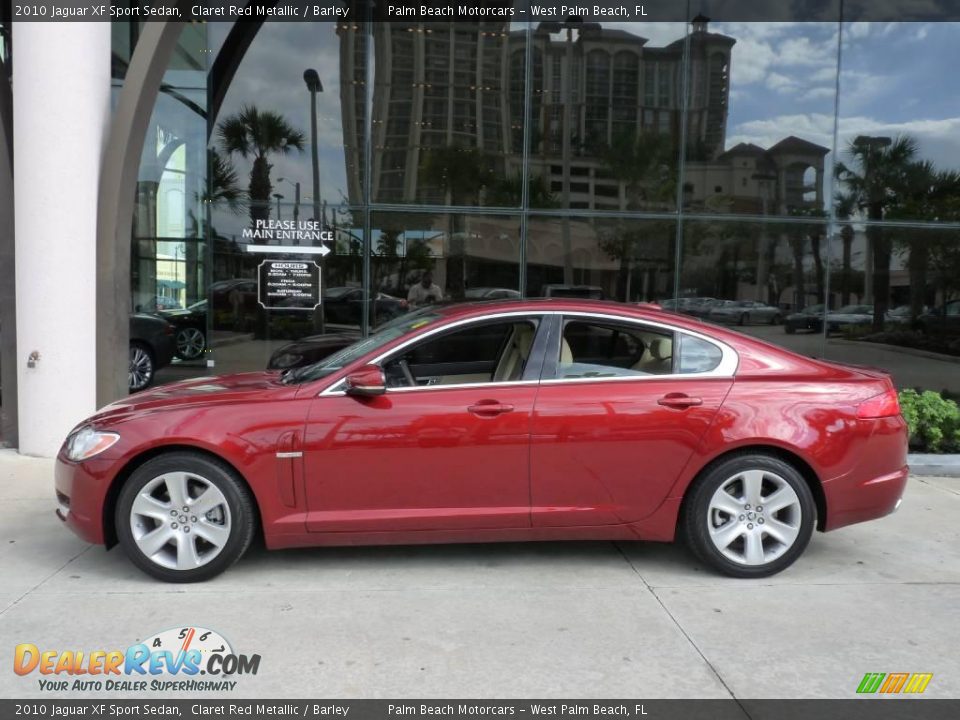 2010 Jaguar XF Sport Sedan Claret Red Metallic / Barley Photo #3