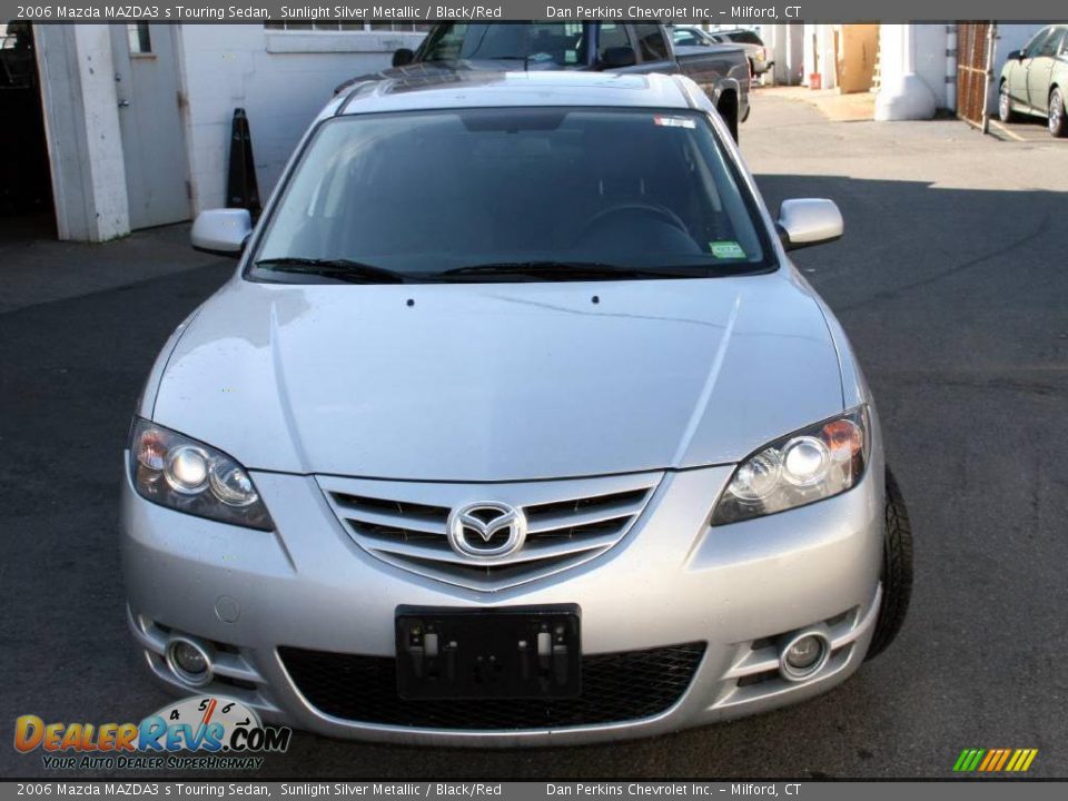 2006 Mazda MAZDA3 s Touring Sedan Sunlight Silver Metallic / Black/Red Photo #2