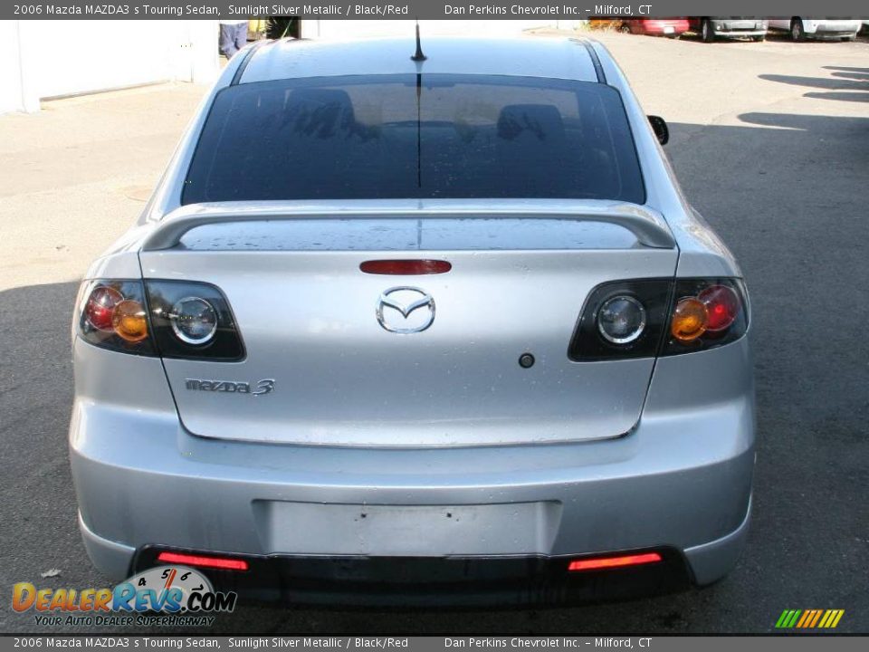 2006 Mazda MAZDA3 s Touring Sedan Sunlight Silver Metallic / Black/Red Photo #5