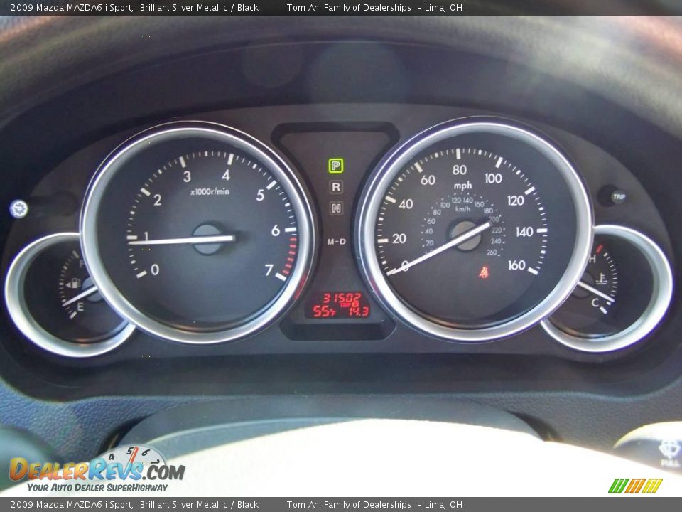 2009 Mazda MAZDA6 i Sport Brilliant Silver Metallic / Black Photo #13