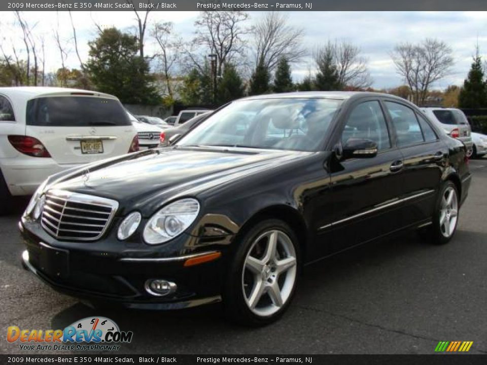 2009 Mercedes-Benz E 350 4Matic Sedan Black / Black Photo #1