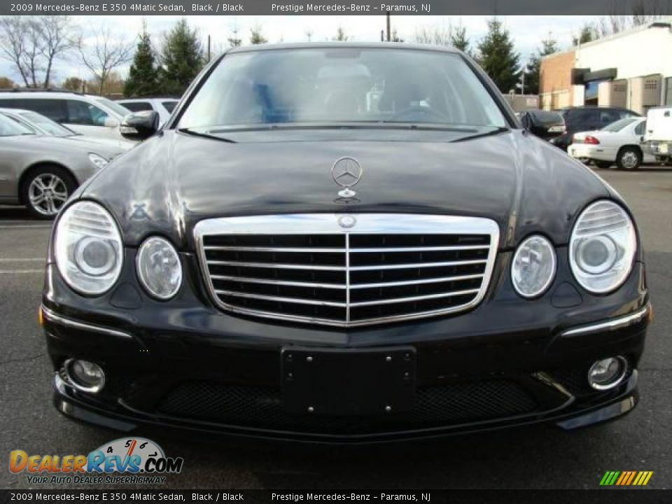 2009 Mercedes-Benz E 350 4Matic Sedan Black / Black Photo #2